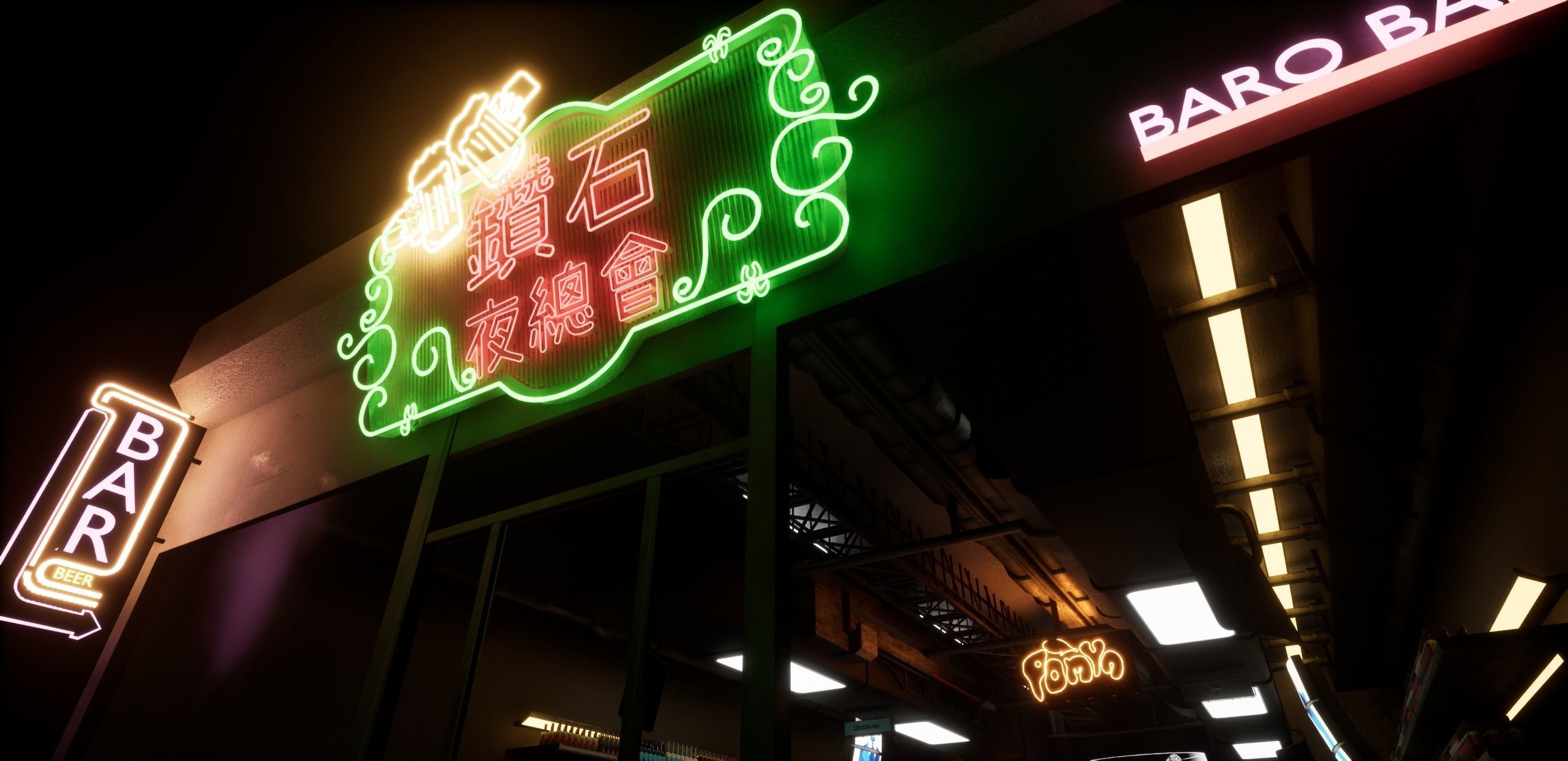 Cyberpunk Bar 3D model_22