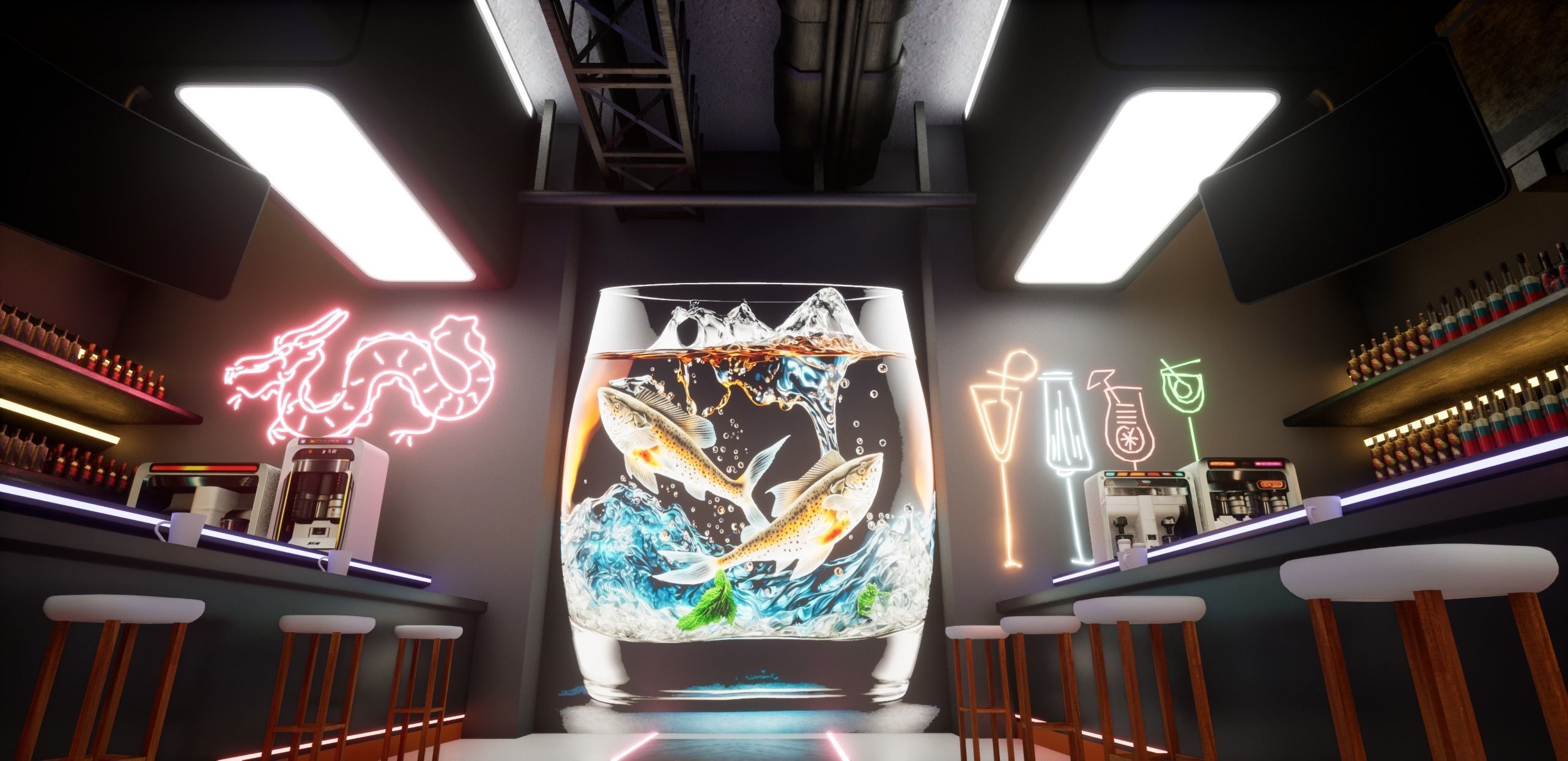 Cyberpunk Bar 3D model_18