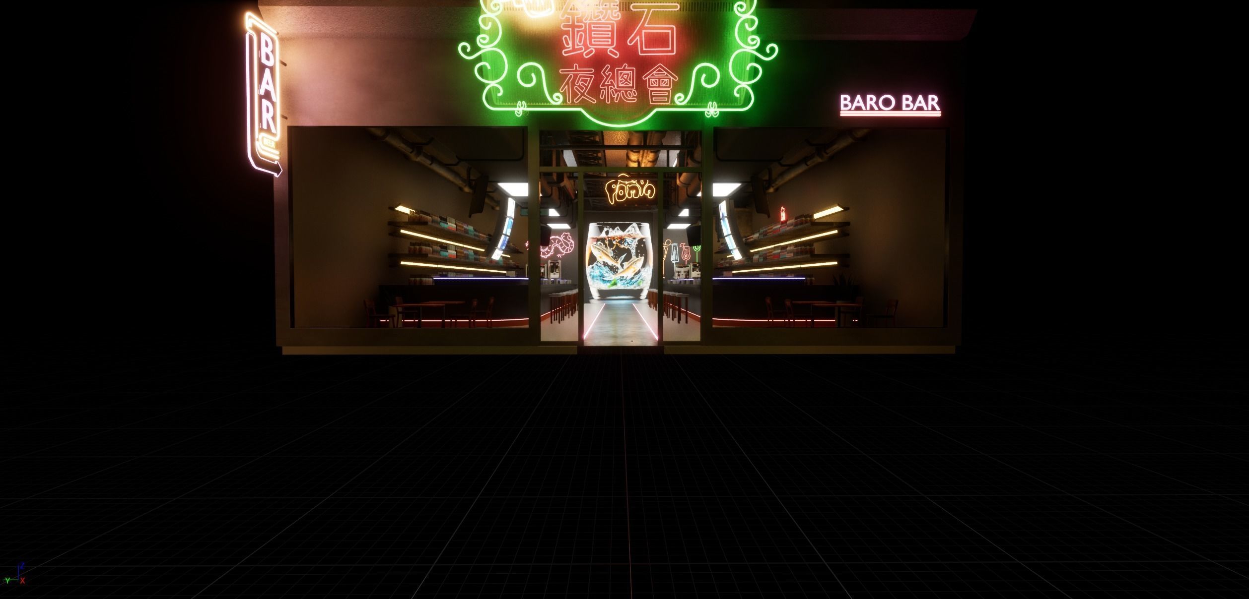 Cyberpunk Bar 3D model_23