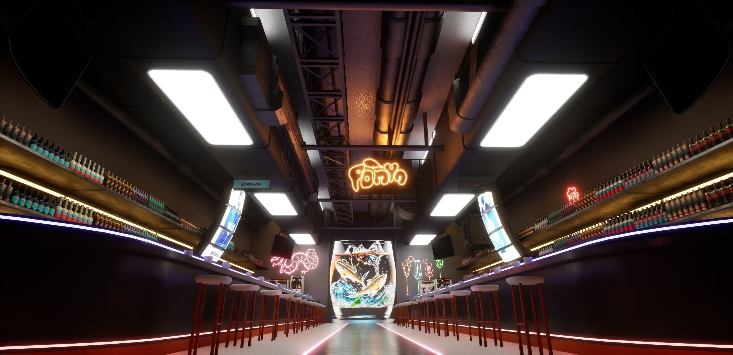 Cyberpunk Bar 3D model_14