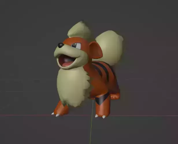Growlithe pokemon 3D print model