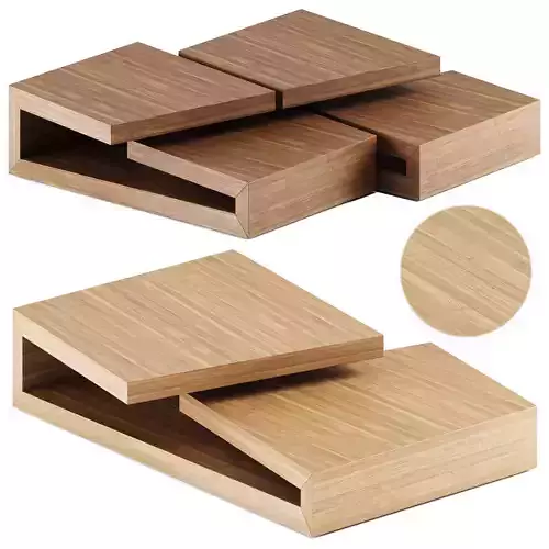 San Wood Coffee Table by Linteloo 3D model