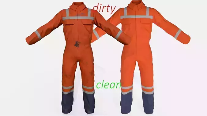  Workman  Overall Low-poly 3D model
