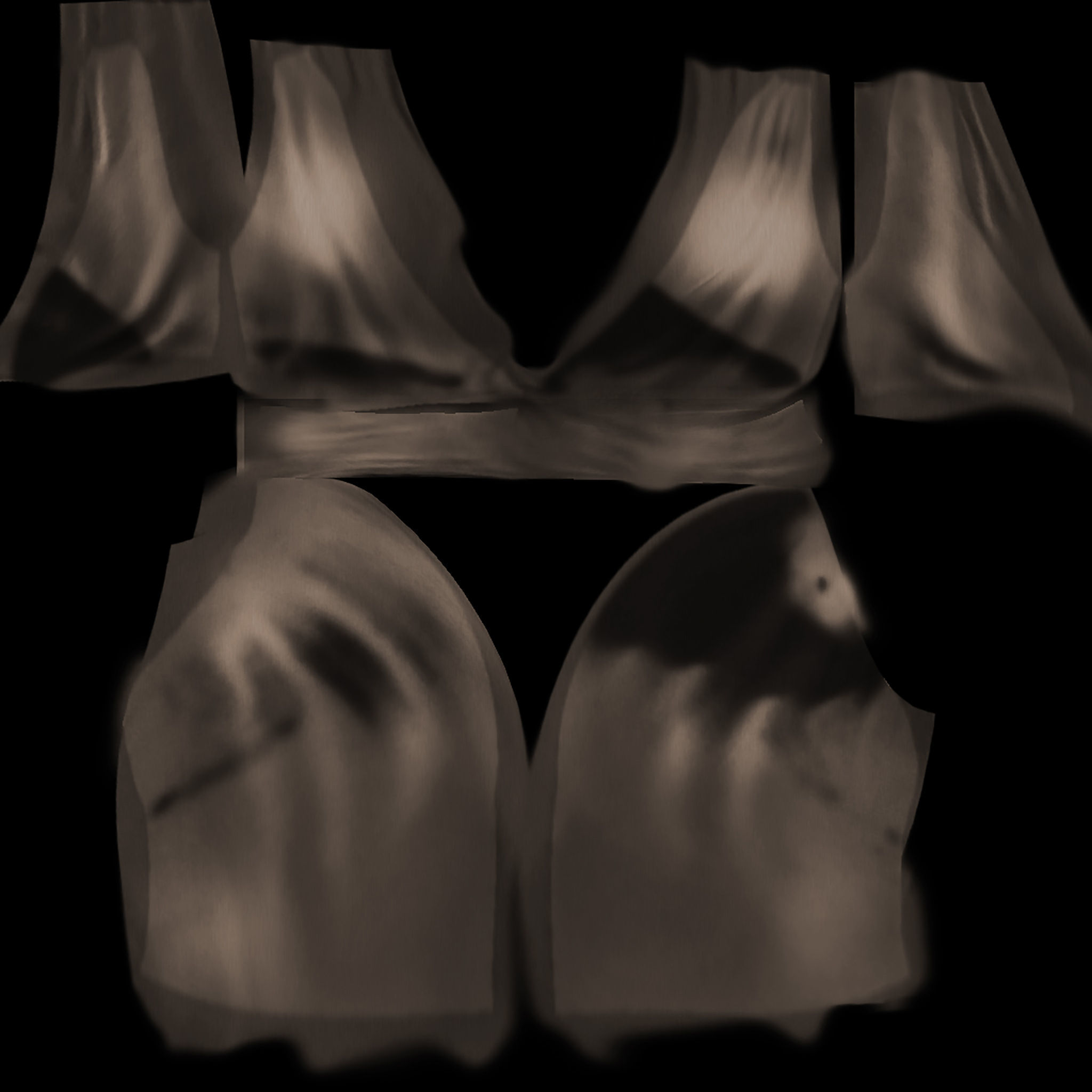 Tulip Skirt Dress Low-poly 3D model_12