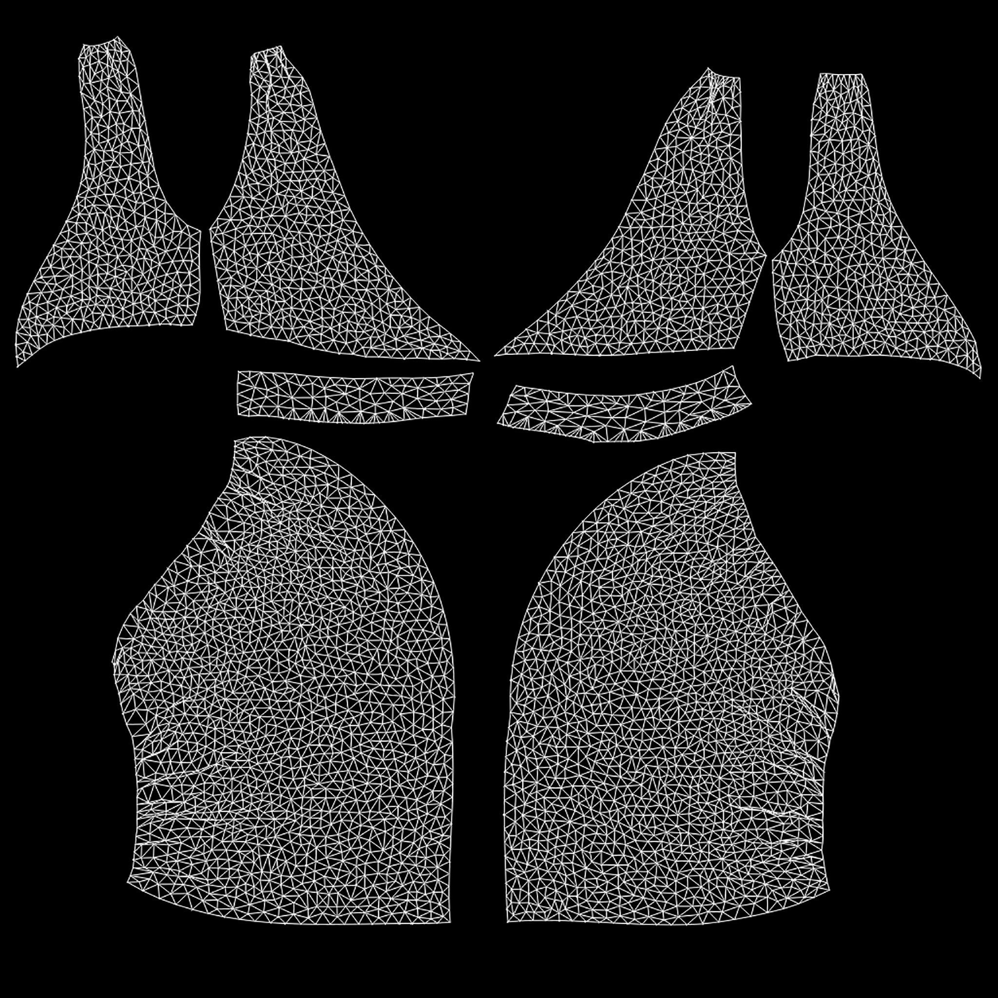 Tulip Skirt Dress Low-poly 3D model_18