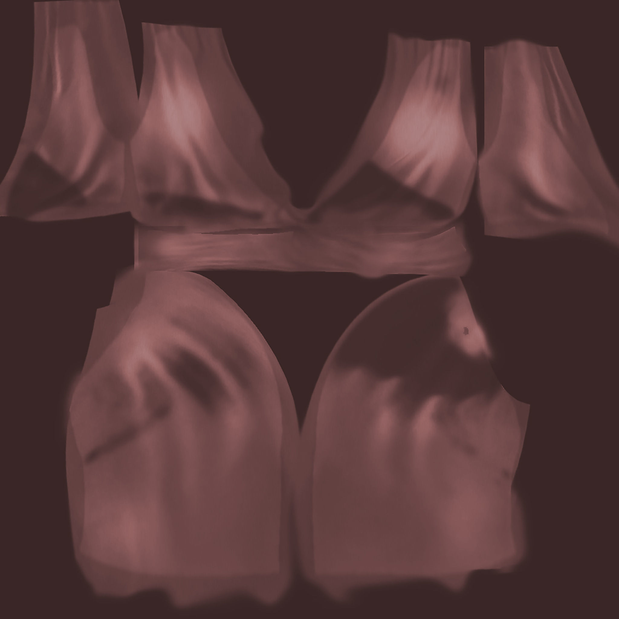 Tulip Skirt Dress Low-poly 3D model_14