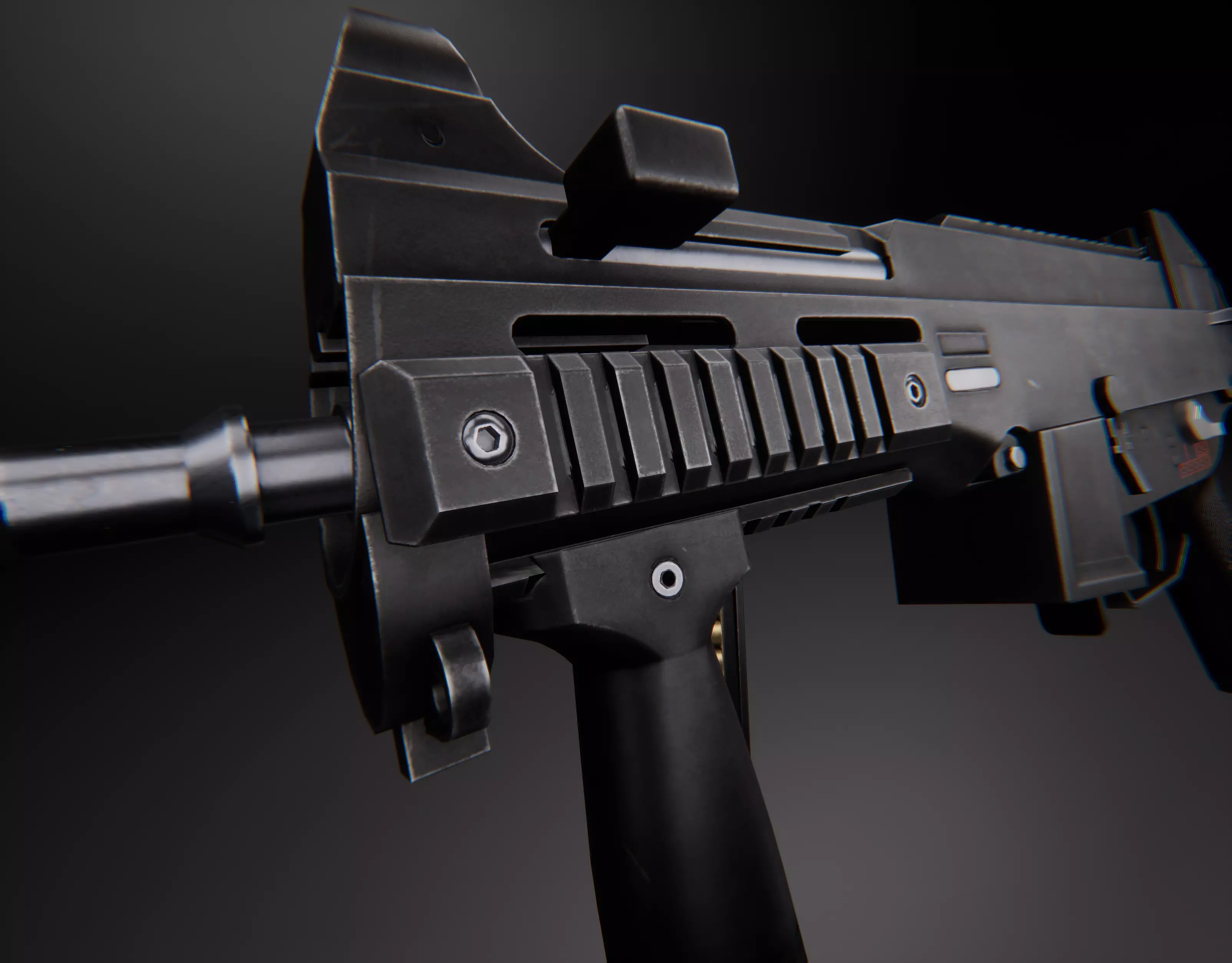 AAA UMP 45 Game Ready PBR Low-poly 3D model_0