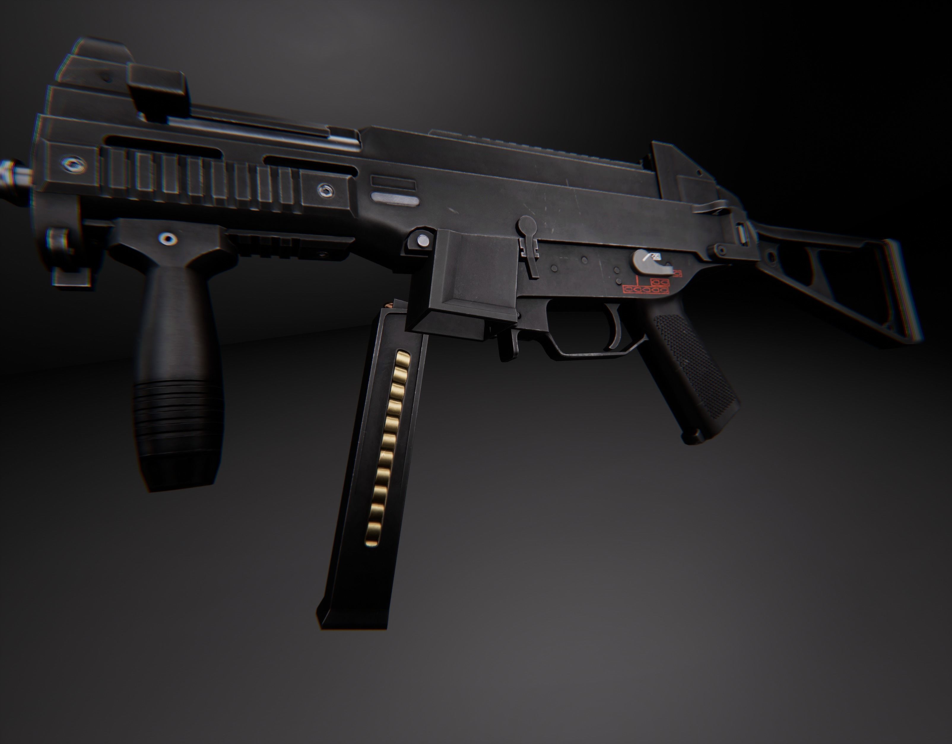 AAA UMP 45 Game Ready PBR Low-poly 3D model_2