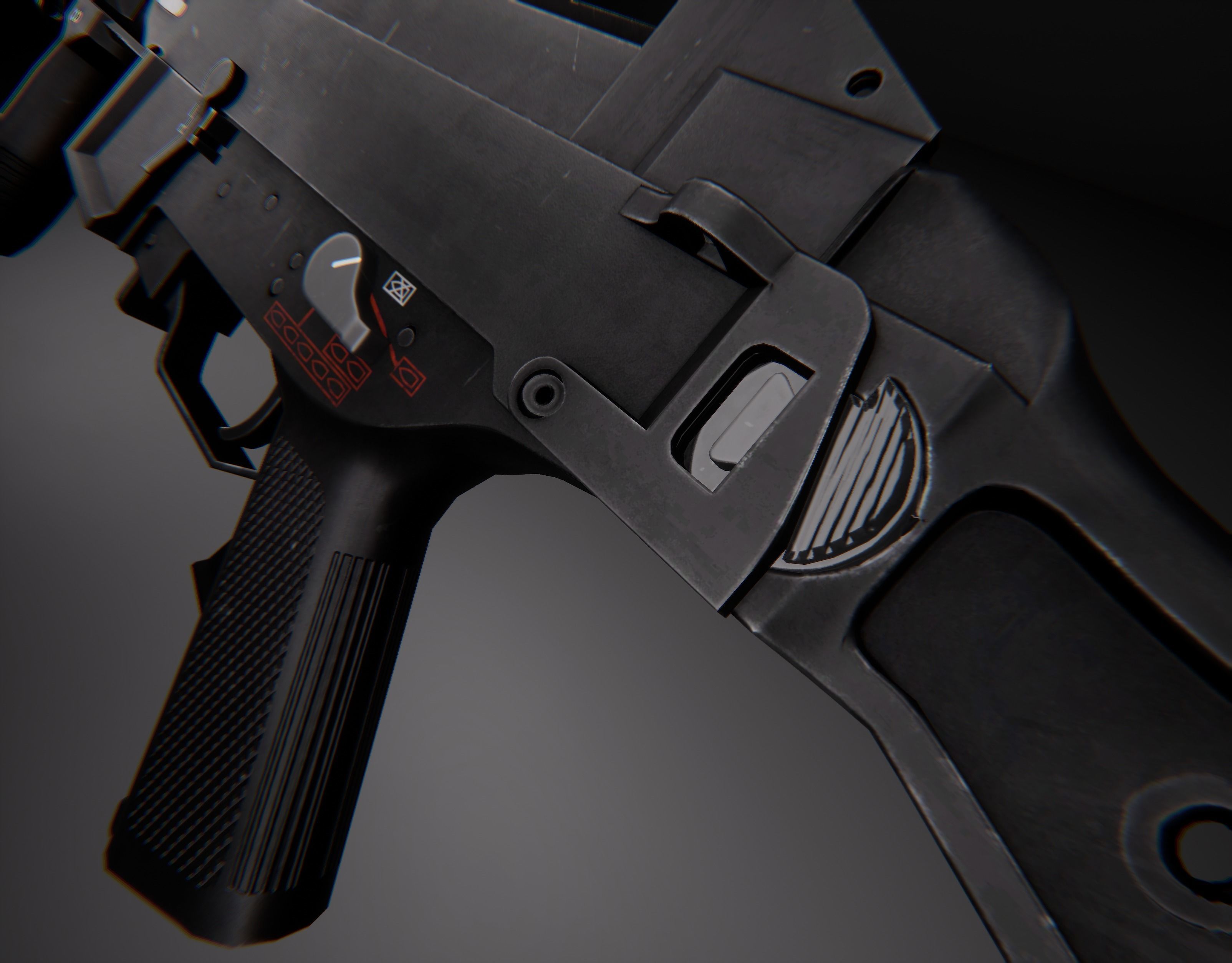 AAA UMP 45 Game Ready PBR Low-poly 3D model_4