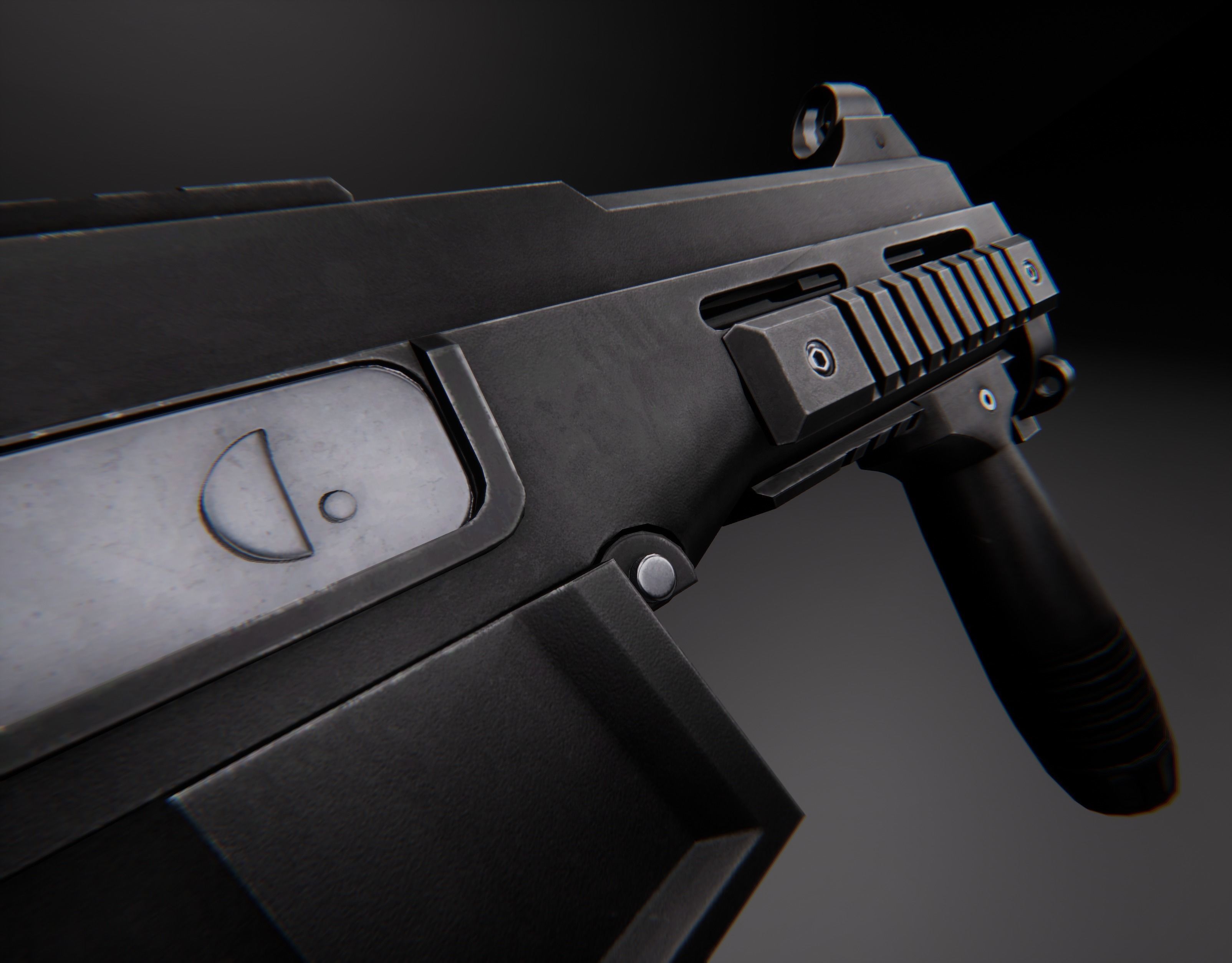 AAA UMP 45 Game Ready PBR Low-poly 3D model_5