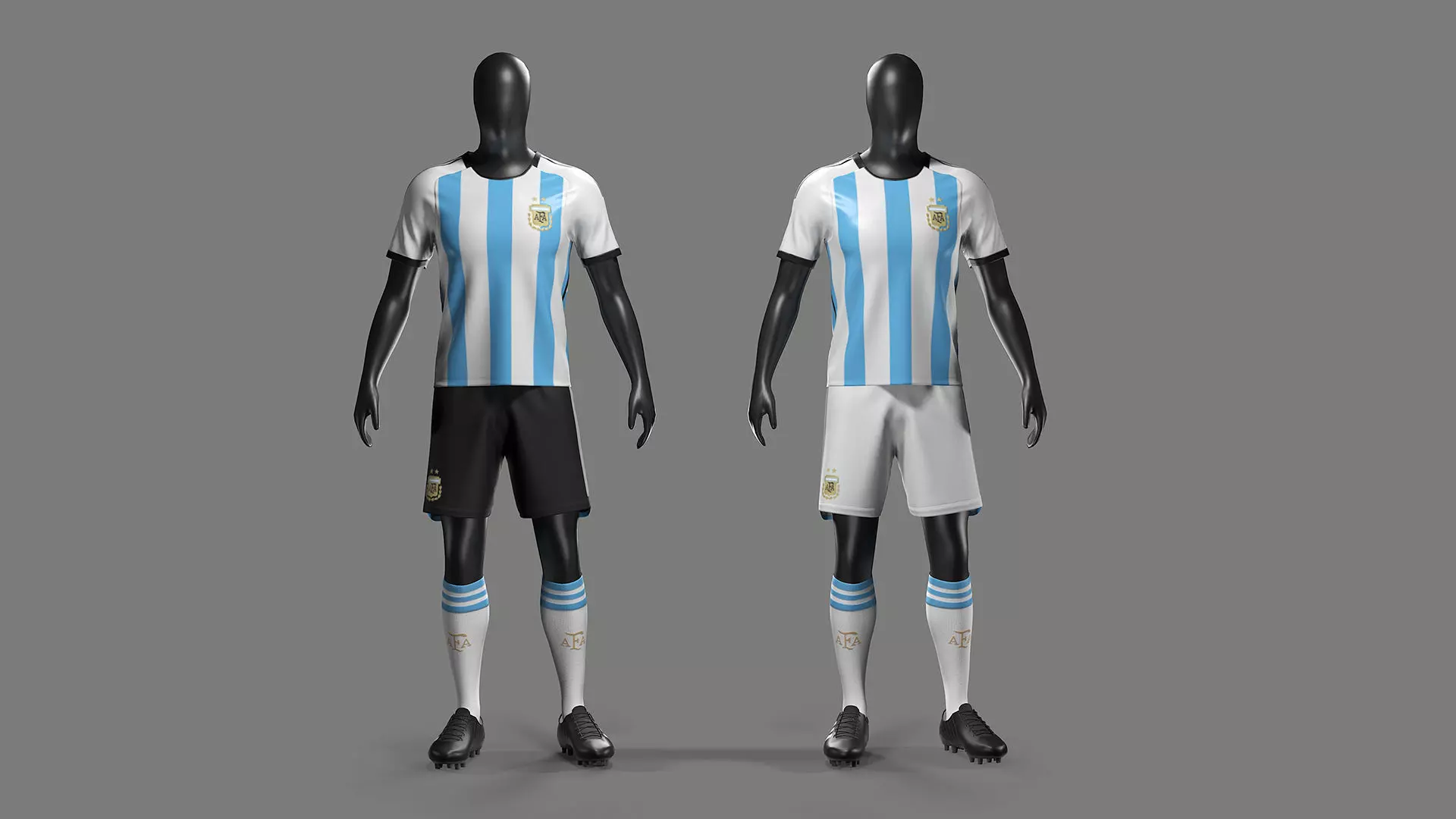 Argentina Football Jersey FIFA World Cup 2022 Low-poly 3D model_0