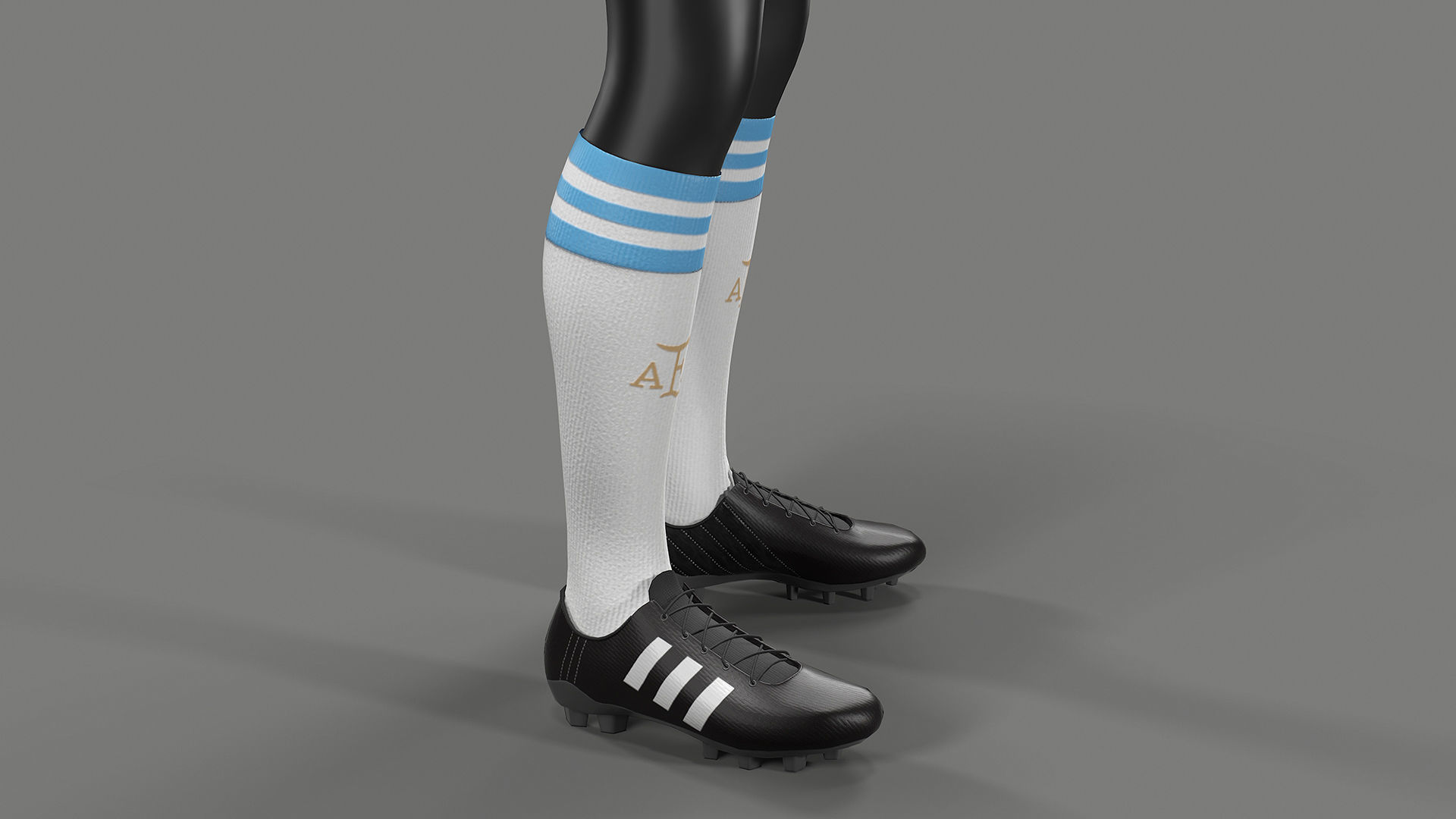 Argentina Football Jersey FIFA World Cup 2022 Low-poly 3D model_28