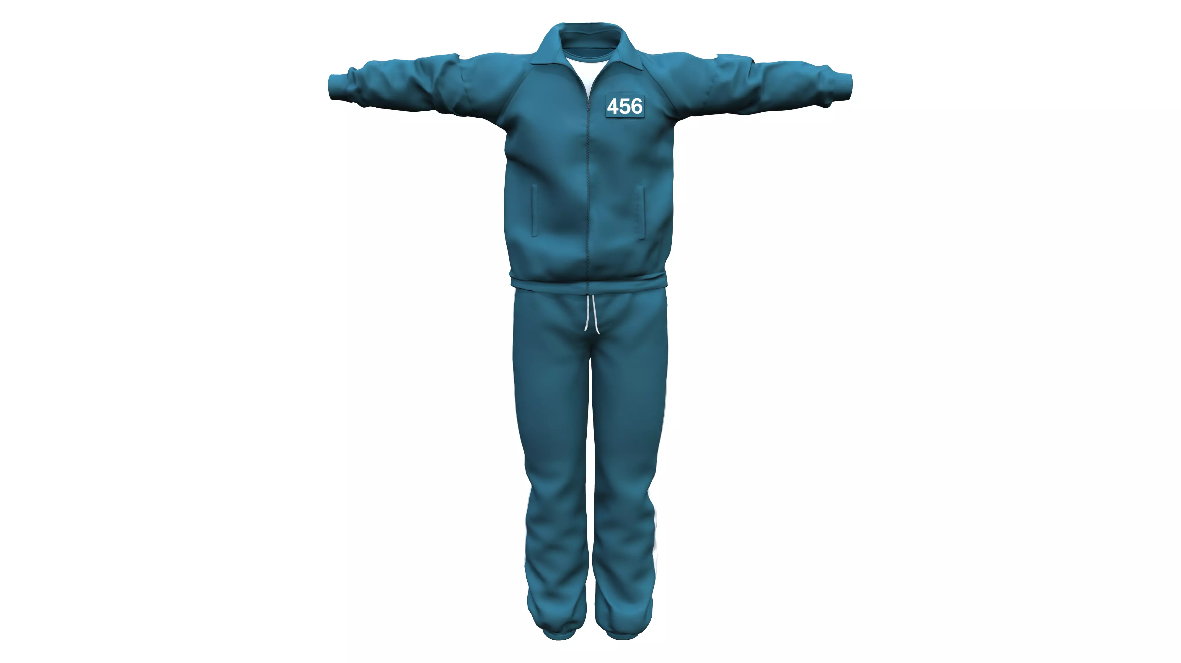 Men Squid Game Competitors Track Suit Low-poly 3D model