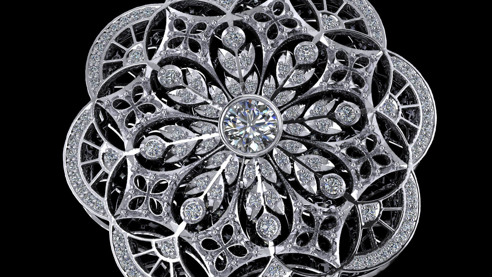 Snowflake pendant Let It Snow 3D print model_1