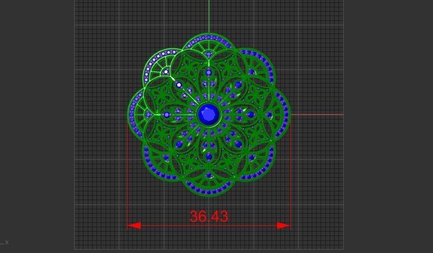 Snowflake pendant Let It Snow 3D print model_7
