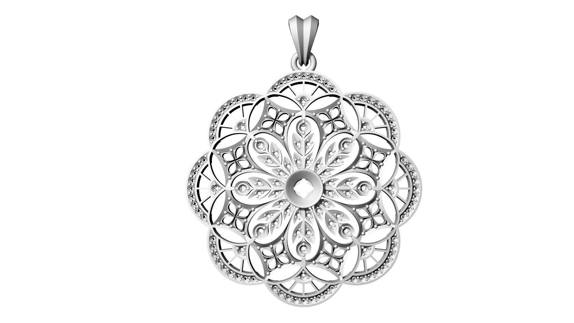Snowflake pendant Let It Snow 3D print model_4