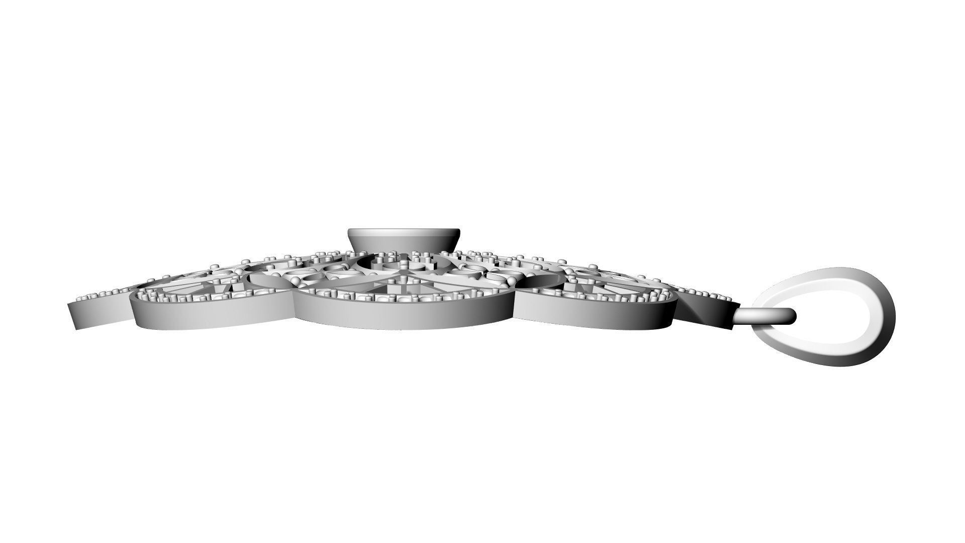 Snowflake pendant Let It Snow 3D print model_6