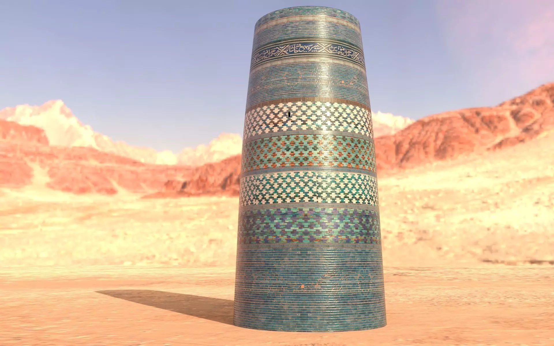 Uzbekiston Khiva Kaltaminor  Low-poly 3D model_0