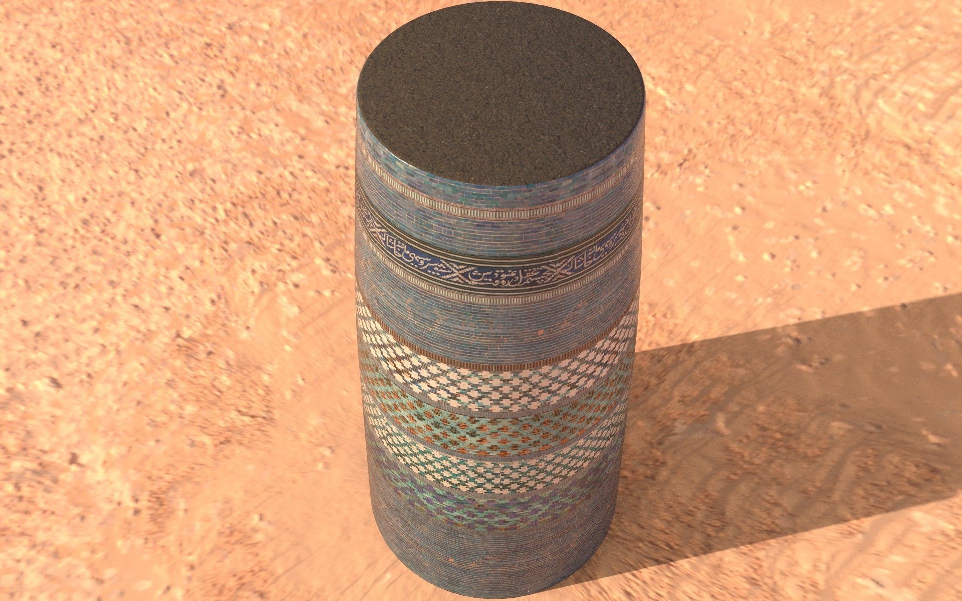 Uzbekiston Khiva Kaltaminor  Low-poly 3D model_3