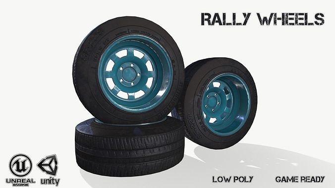 Rally wheel FS - 228 Low-poly 3D model