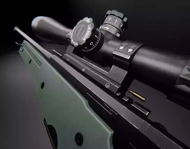 AAA AWM Game Ready PBR Low-poly 3D model