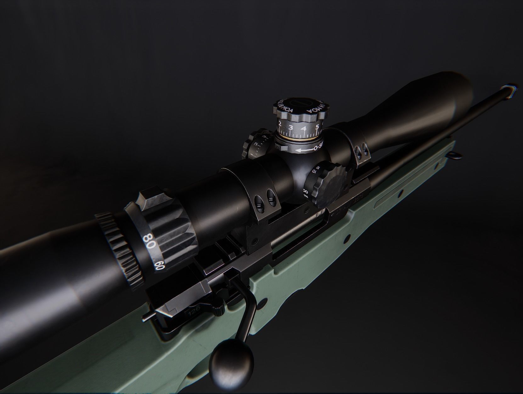 AAA AWM Game Ready PBR Low-poly 3D model_6