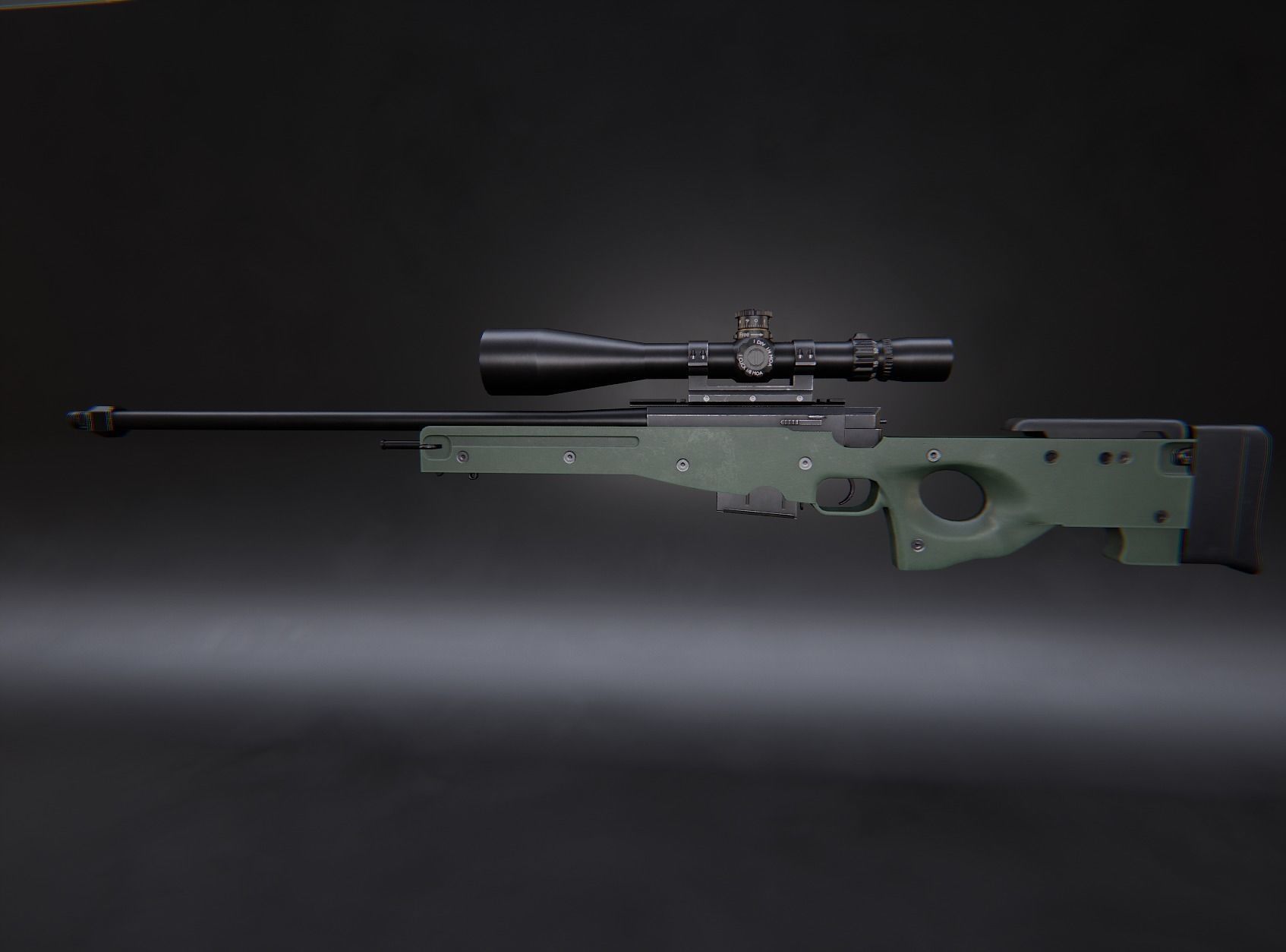 AAA AWM Game Ready PBR Low-poly 3D model_13