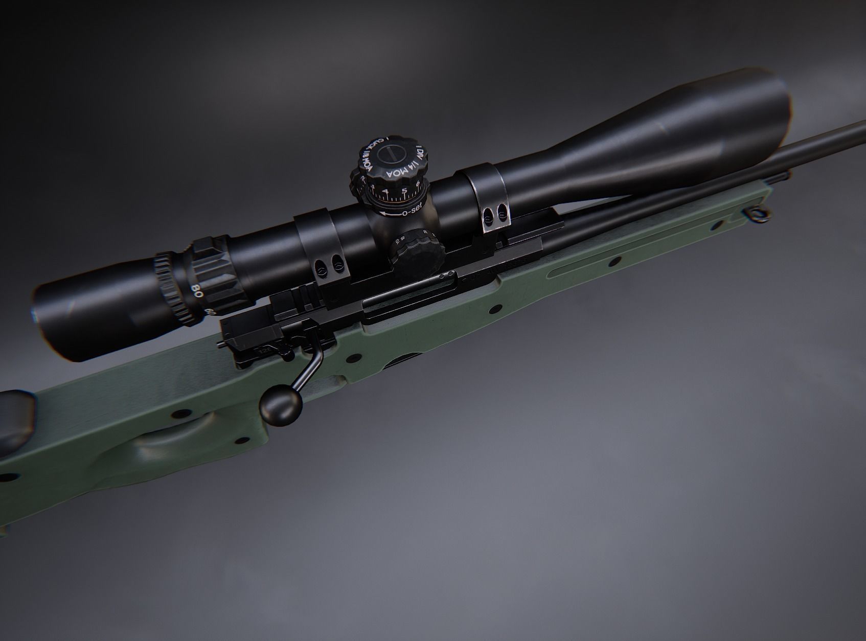 AAA AWM Game Ready PBR Low-poly 3D model_10