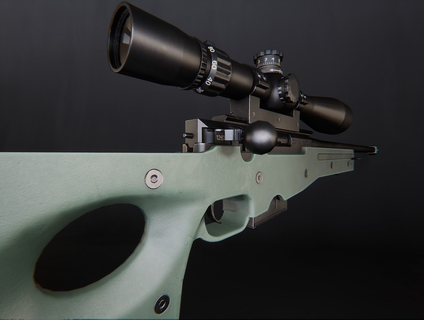 AAA AWM Game Ready PBR Low-poly 3D model_11