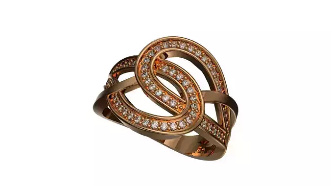 Studded ring with support for 3D printing