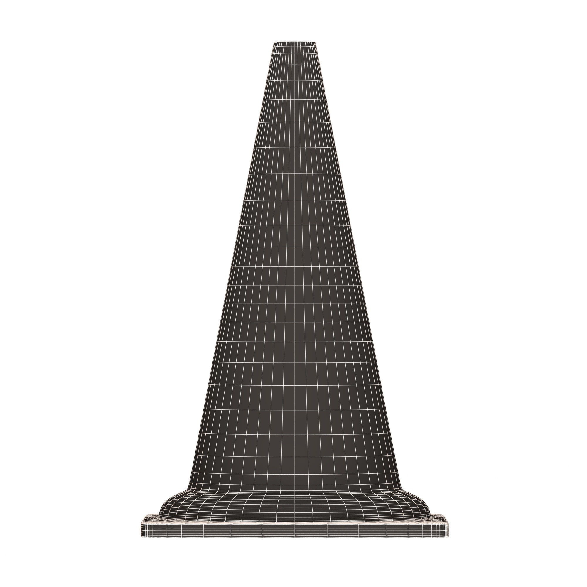 Traffic Cone Low-poly 3D model_6