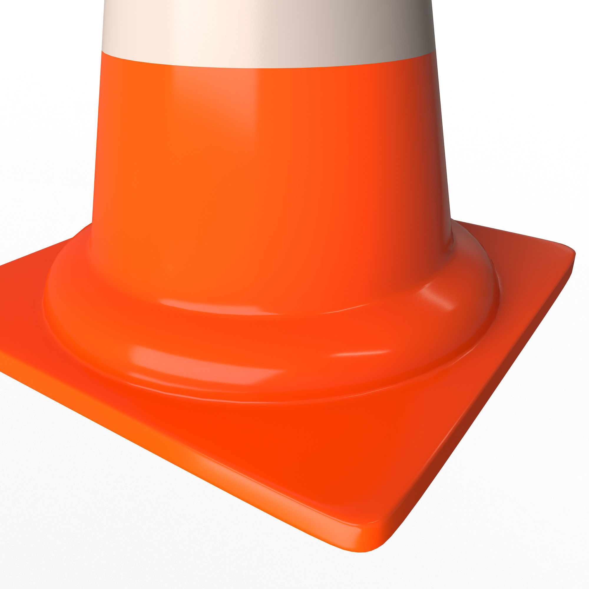 Traffic Cone Low-poly 3D model_2