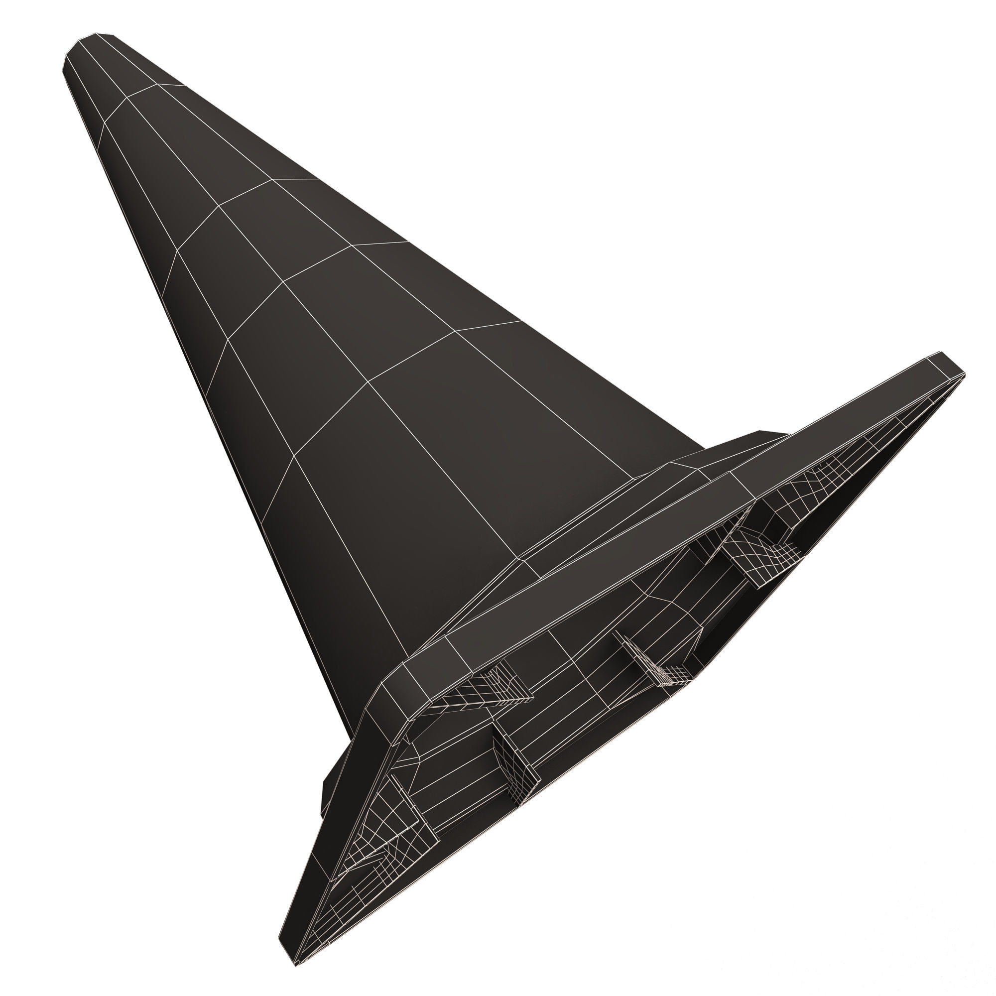 Traffic Cone Low-poly 3D model_16