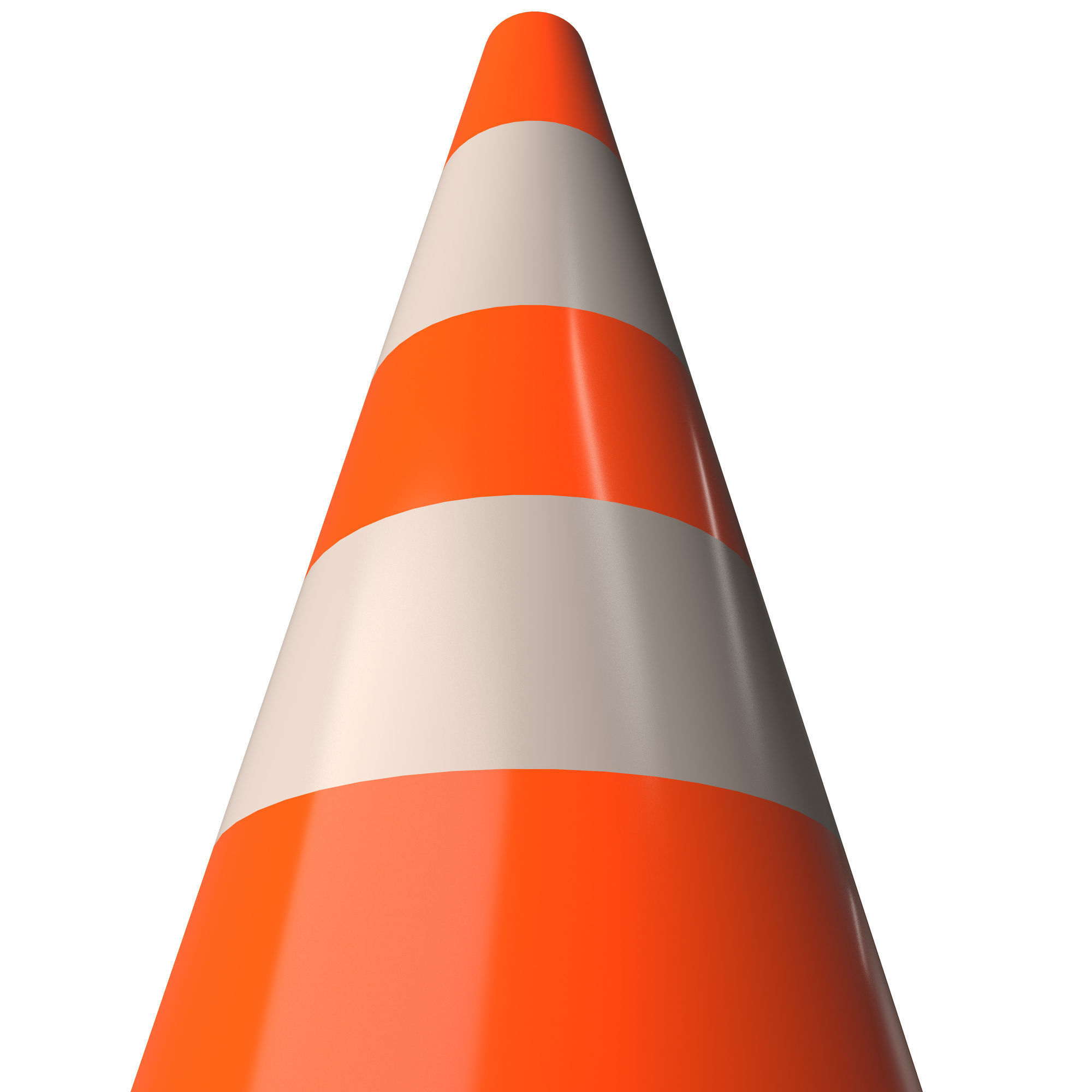 Traffic Cone Low-poly 3D model_4