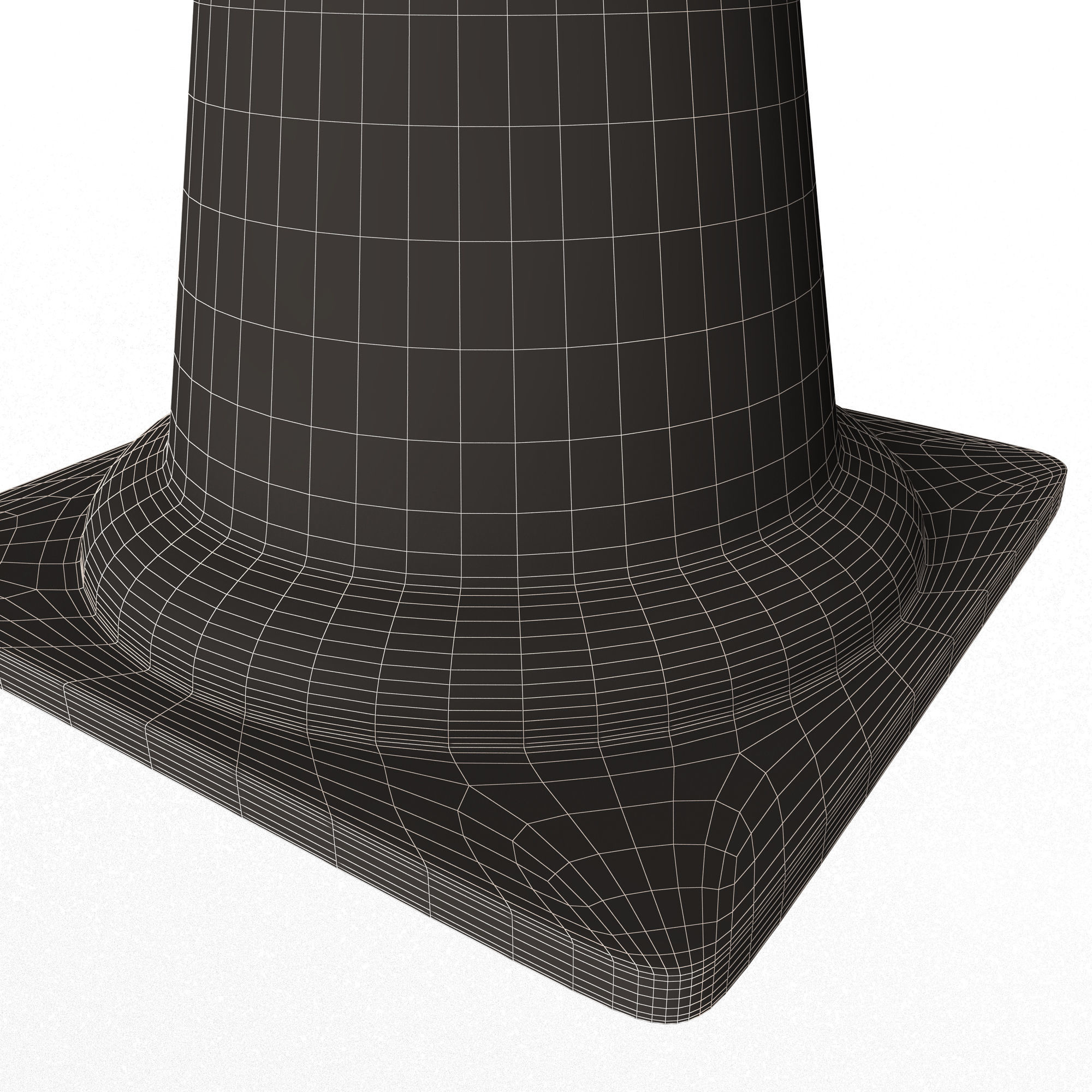 Traffic Cone Low-poly 3D model_7