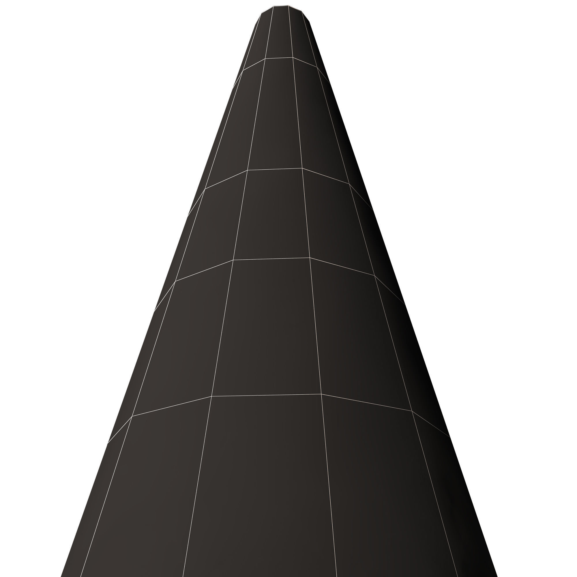 Traffic Cone Low-poly 3D model_15