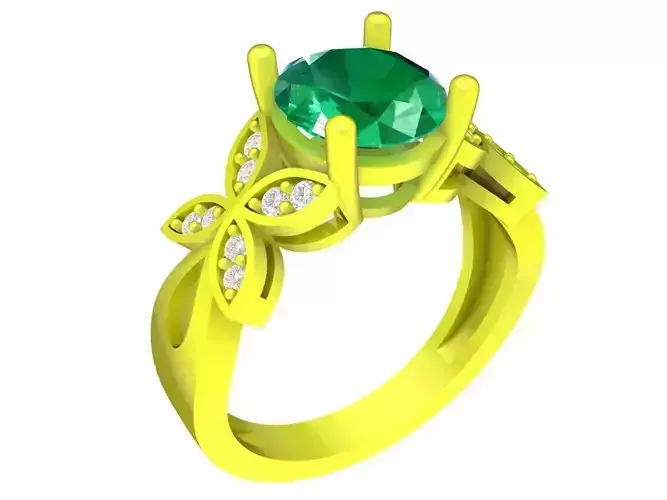 diamond butterfly women ring 4394