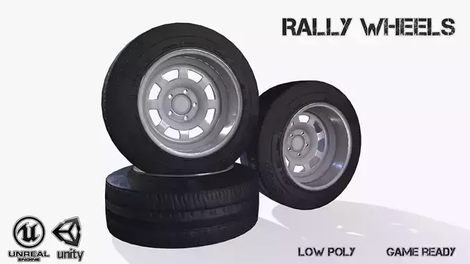 Rally wheel FS - 228 Low-poly 3D model
