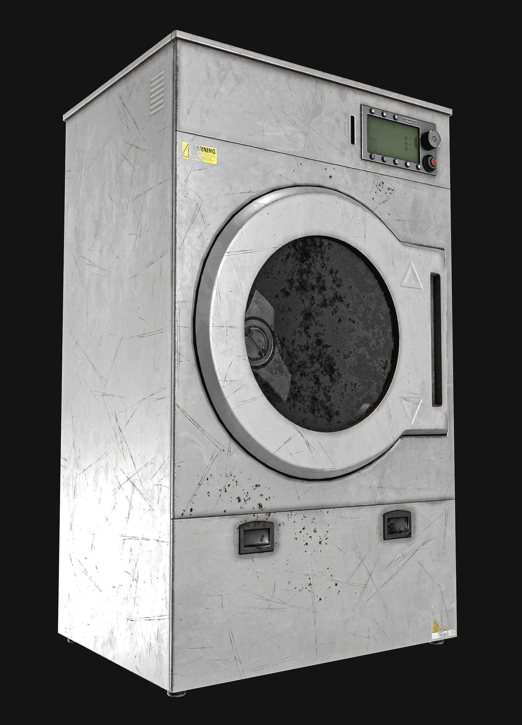 Laundry Washing Machine Low-poly 3D model_9
