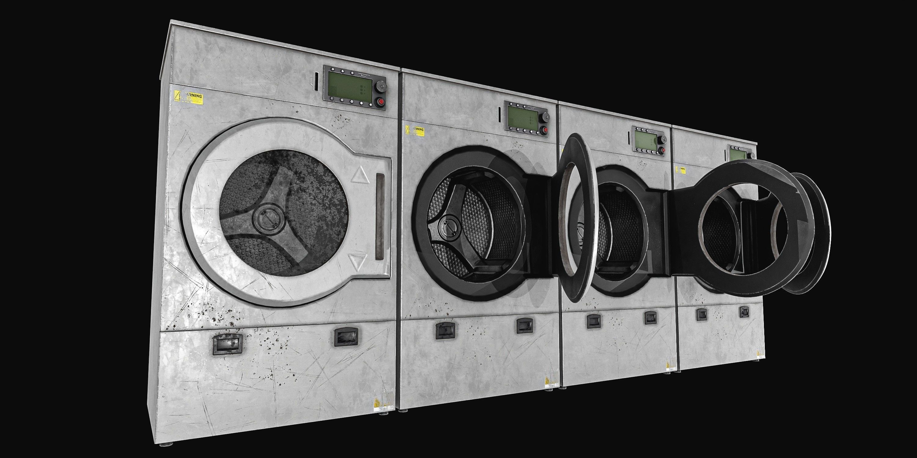 Laundry Washing Machine Low-poly 3D model_6