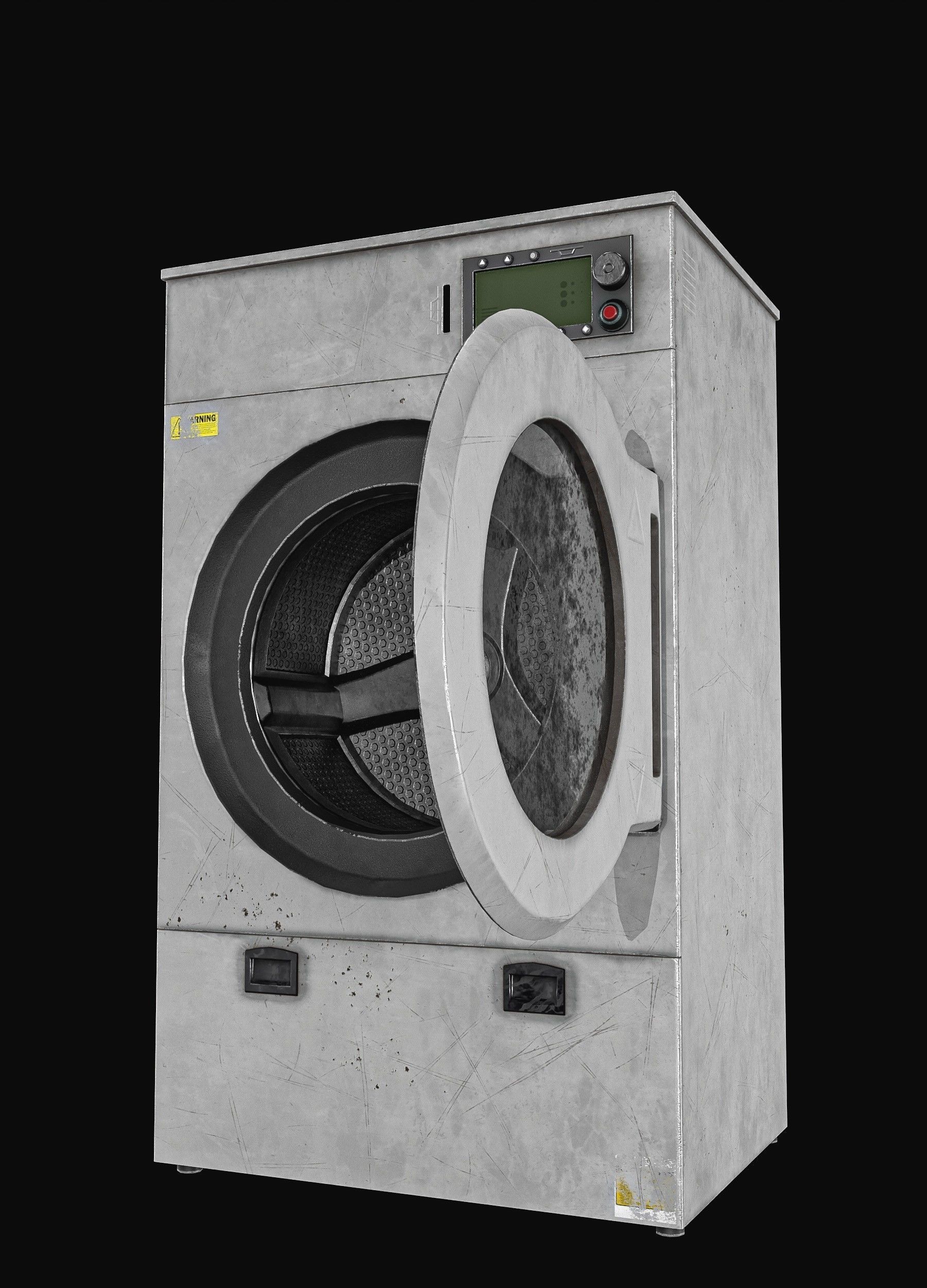 Laundry Washing Machine Low-poly 3D model_4