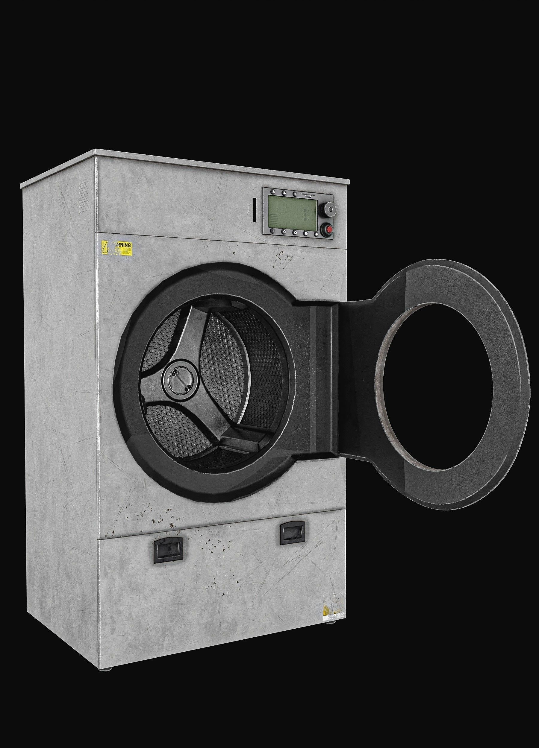 Laundry Washing Machine Low-poly 3D model_1