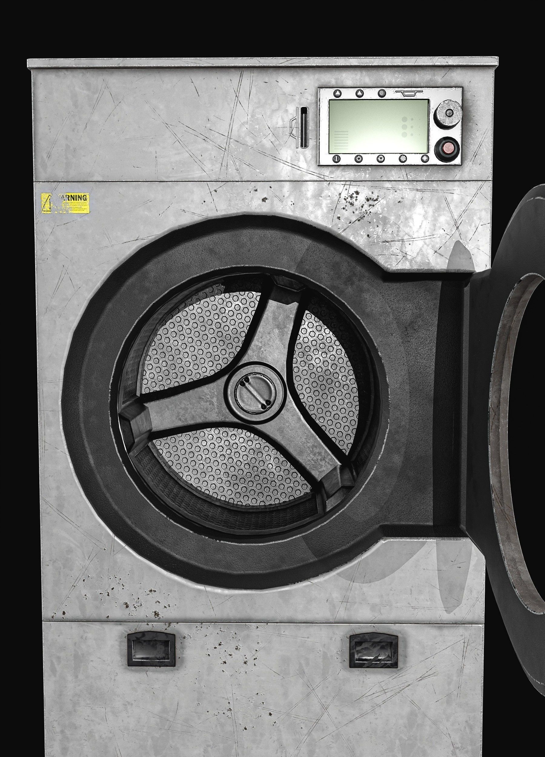 Laundry Washing Machine Low-poly 3D model_12