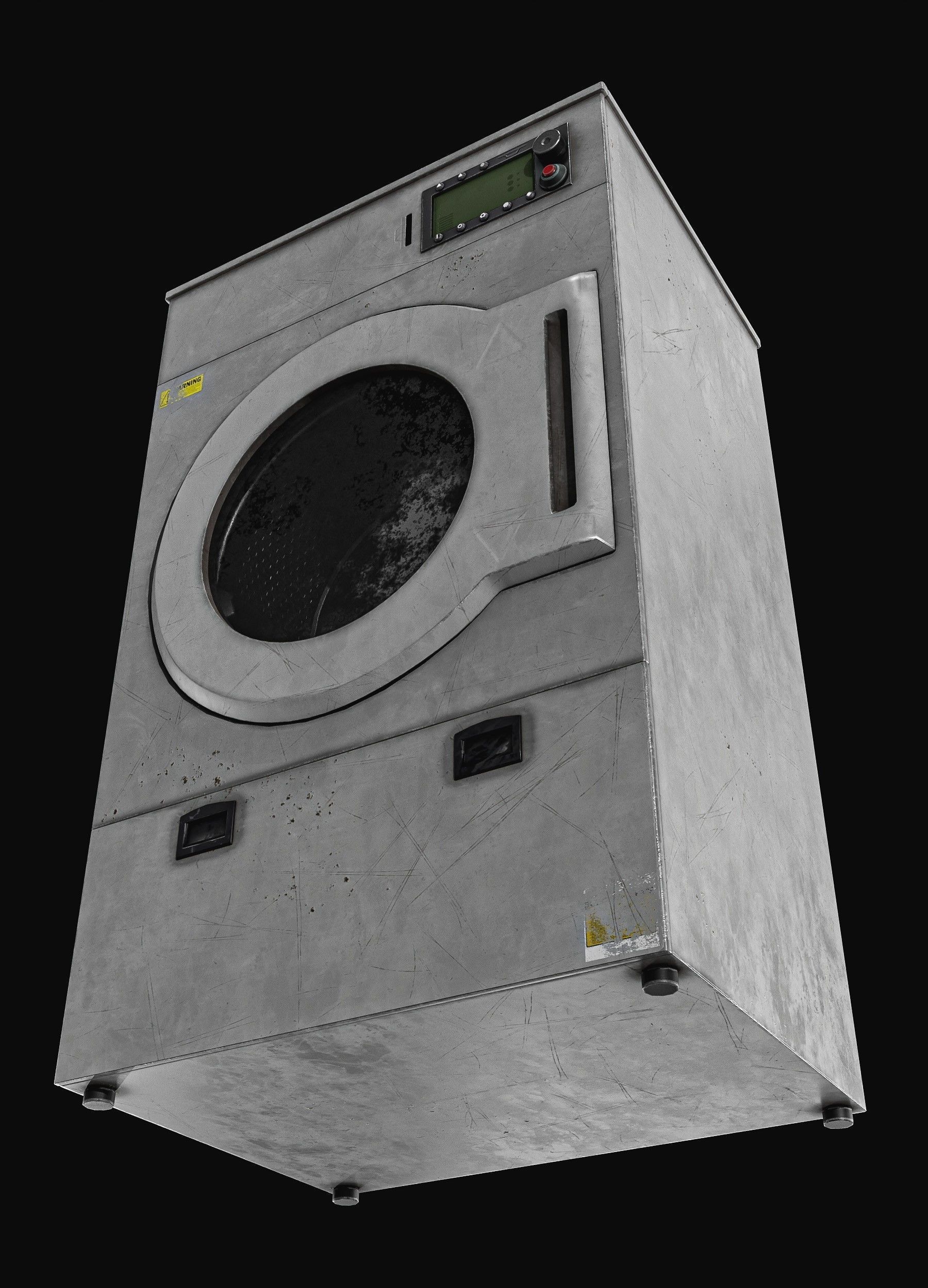 Laundry Washing Machine Low-poly 3D model_11