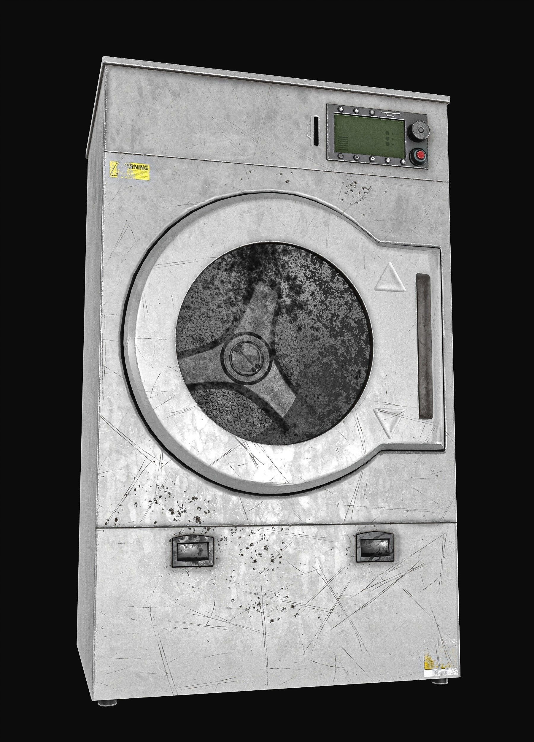 Laundry Washing Machine Low-poly 3D model_10