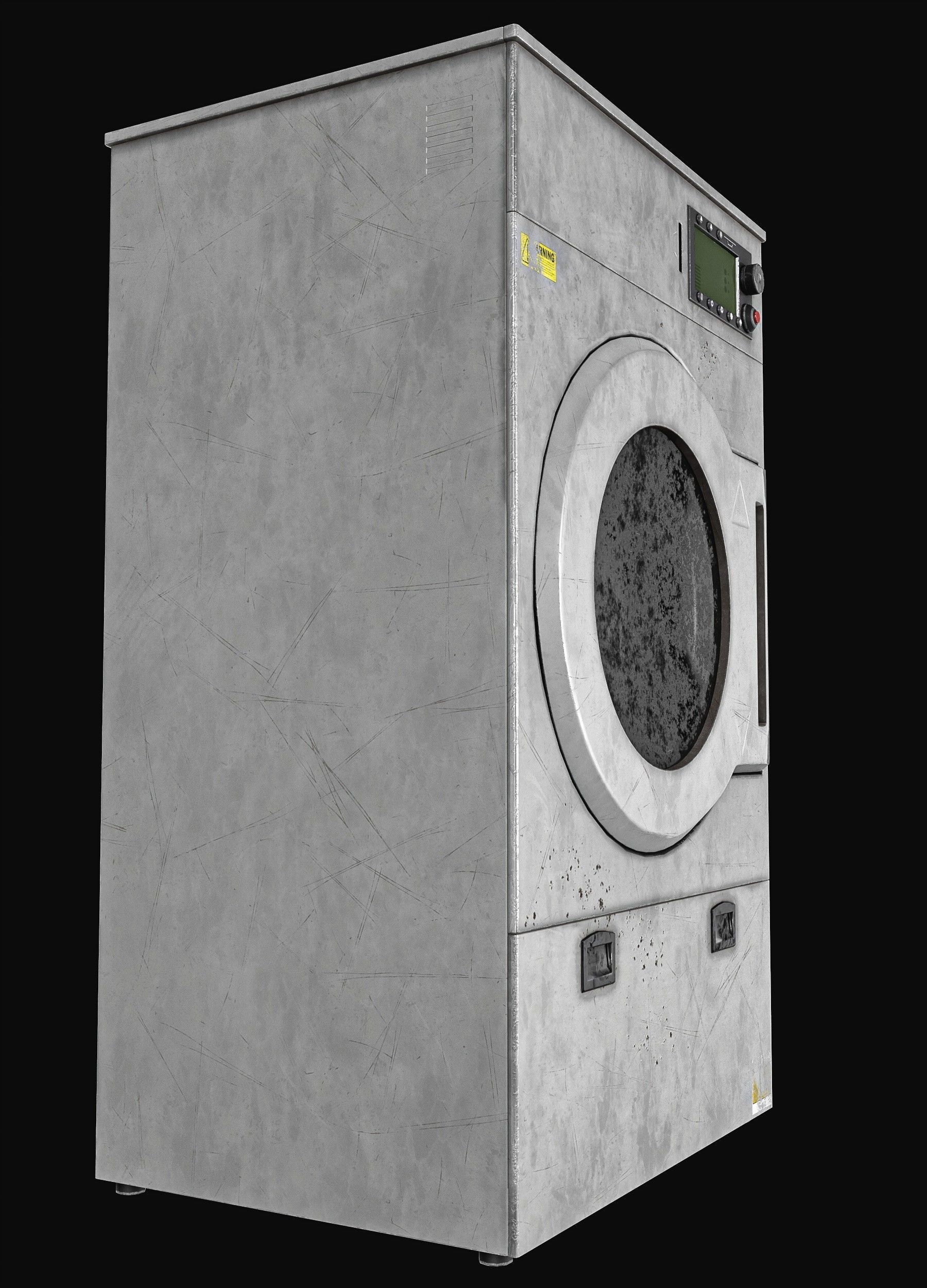 Laundry Washing Machine Low-poly 3D model_7
