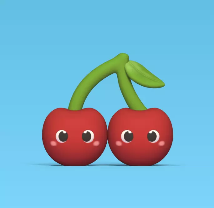 Cherry two figurines 3D print model_0