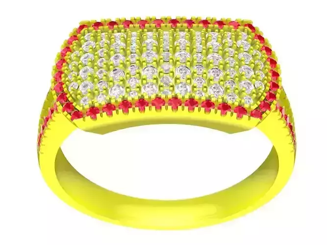 luxury korean diamond art lady ring 4400 3D print model