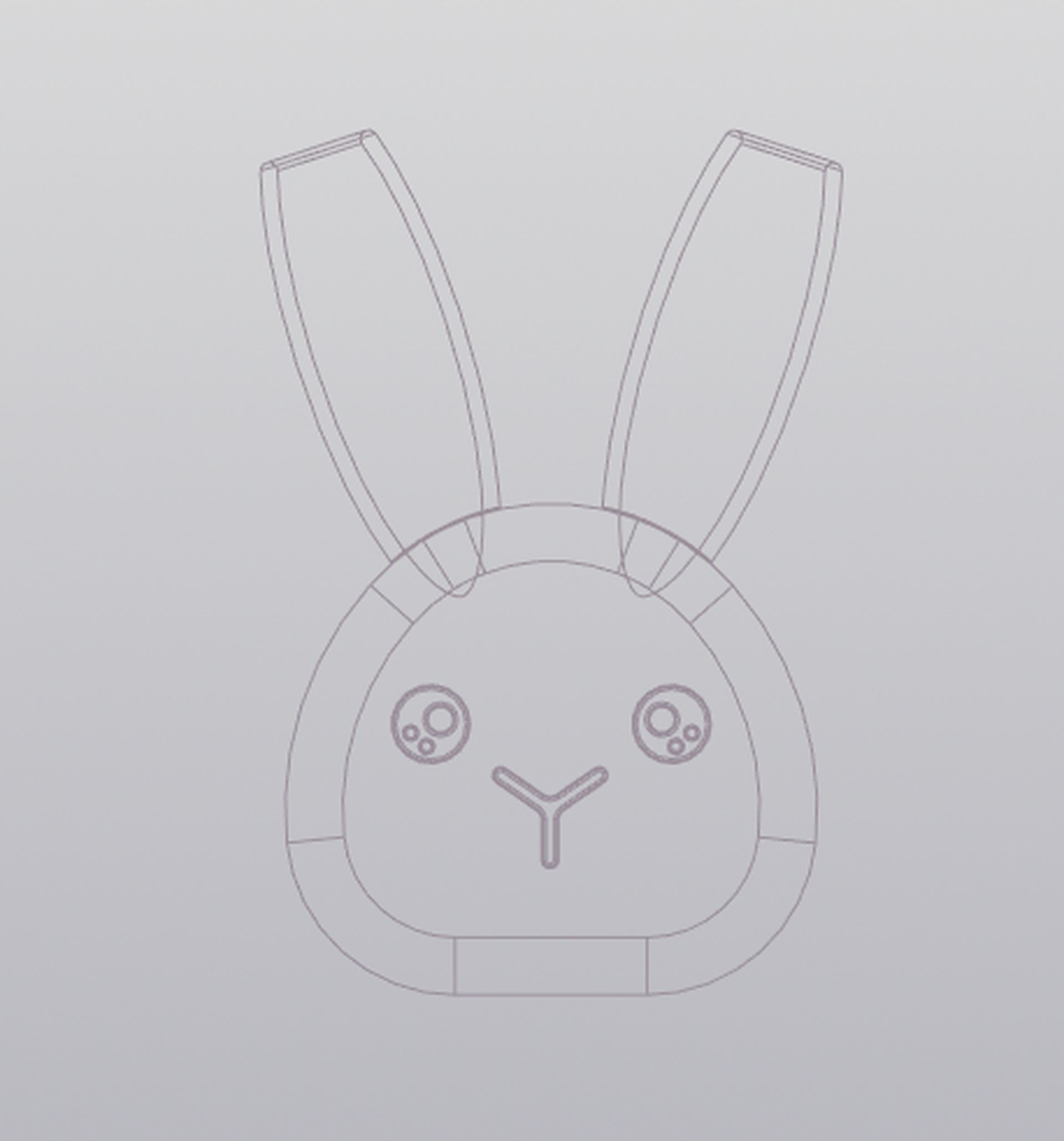 Bunny Penholder 3D print model_7