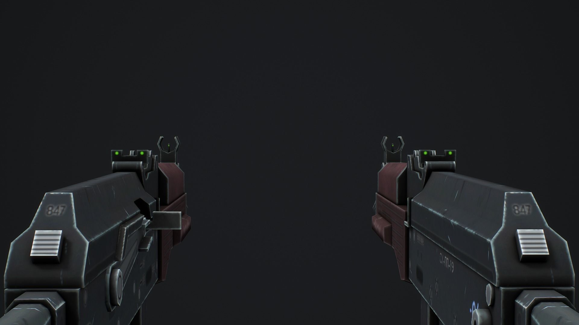 PP-19 Vityaz SMG - Low Poly Game Ready Low-poly 3D model_9